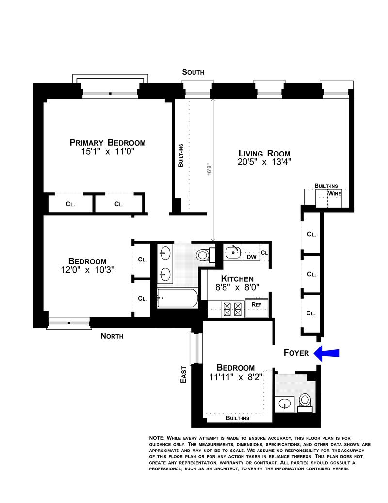 Floorplan for 315 West 99th Street