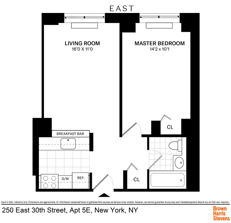 Floorplan for 250 East 30th Street, 5E