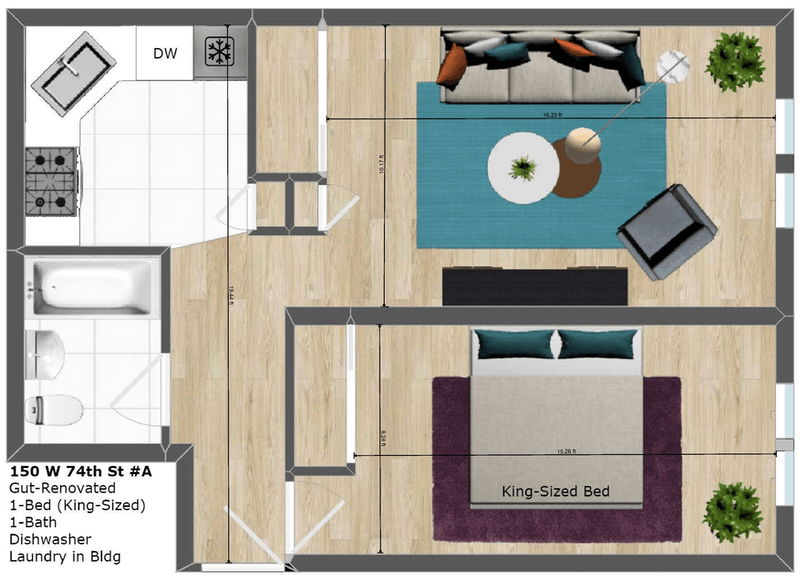 Floorplan for 150 West 74th Street, A