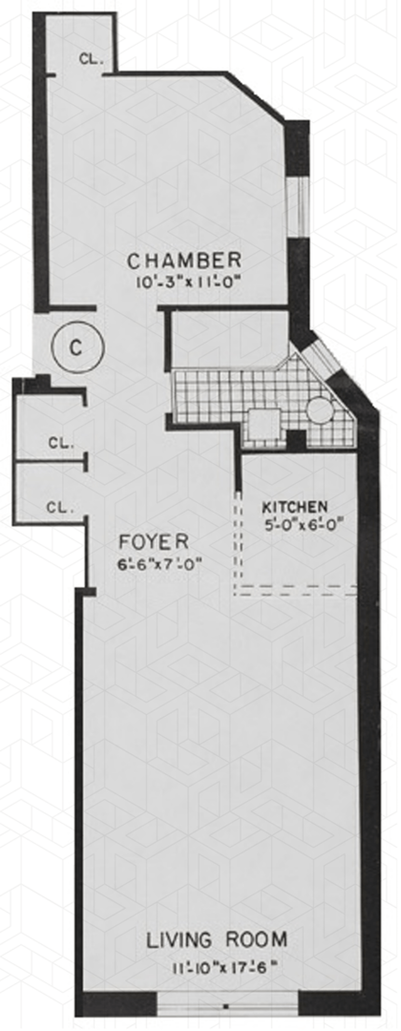 Floorplan for 534 East 88th Street, 2C