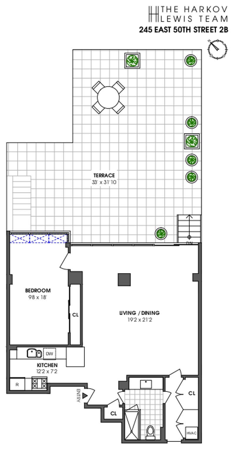 Floorplan for 245 East 50th Street, 2B