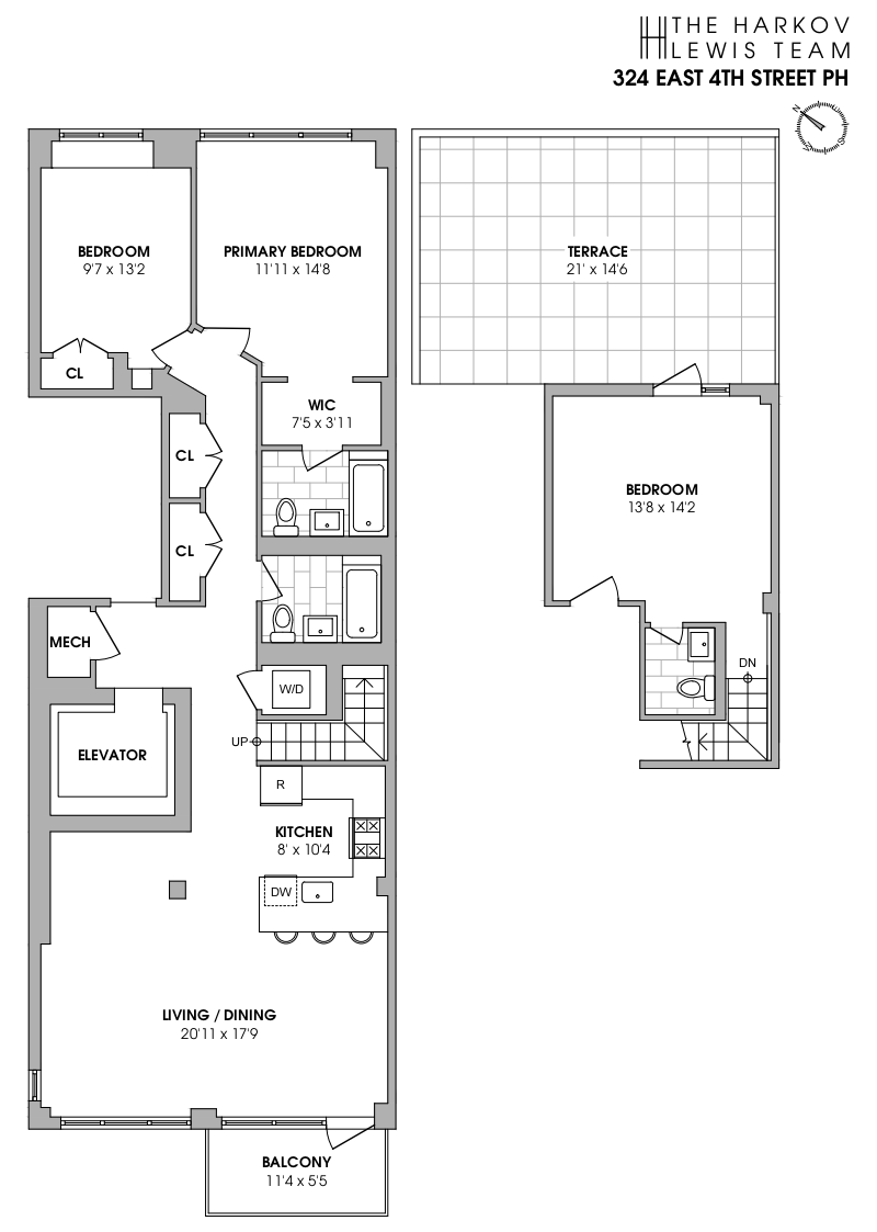Floorplan for 324 East 4th Street, PH