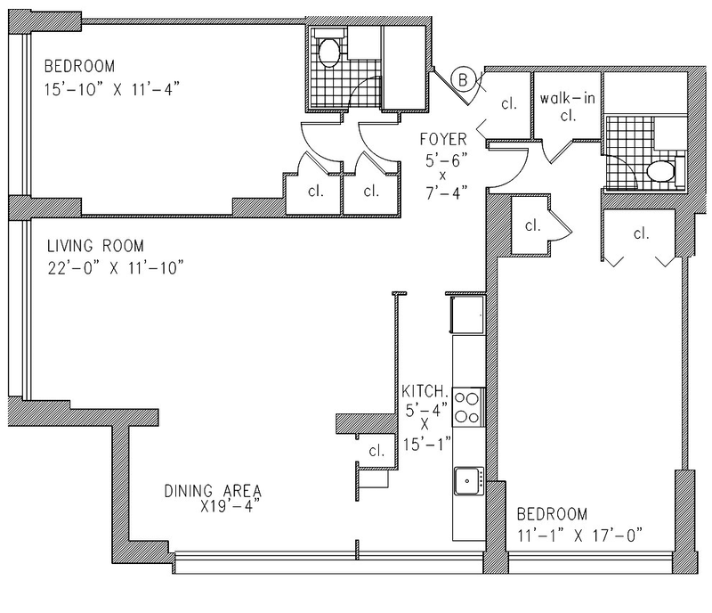 Floorplan for 444 East 82nd Street, 18B