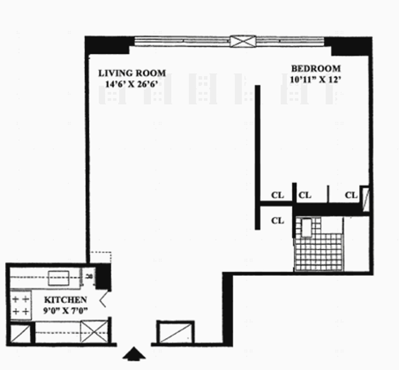 Floorplan for 400 Central Park West, 8L