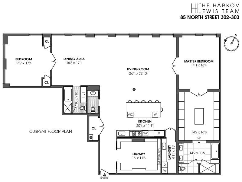 Floorplan for 85 N 3rd St, 302/303