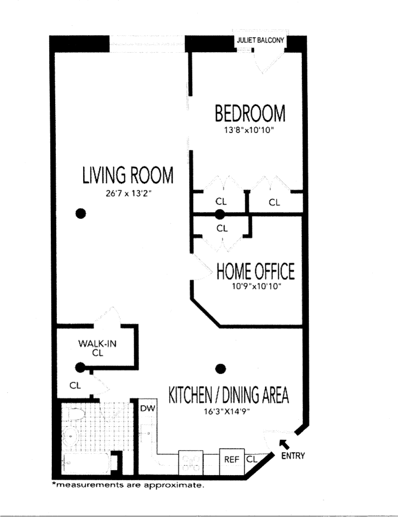 Floorplan for 50 Bridge Street, 406A