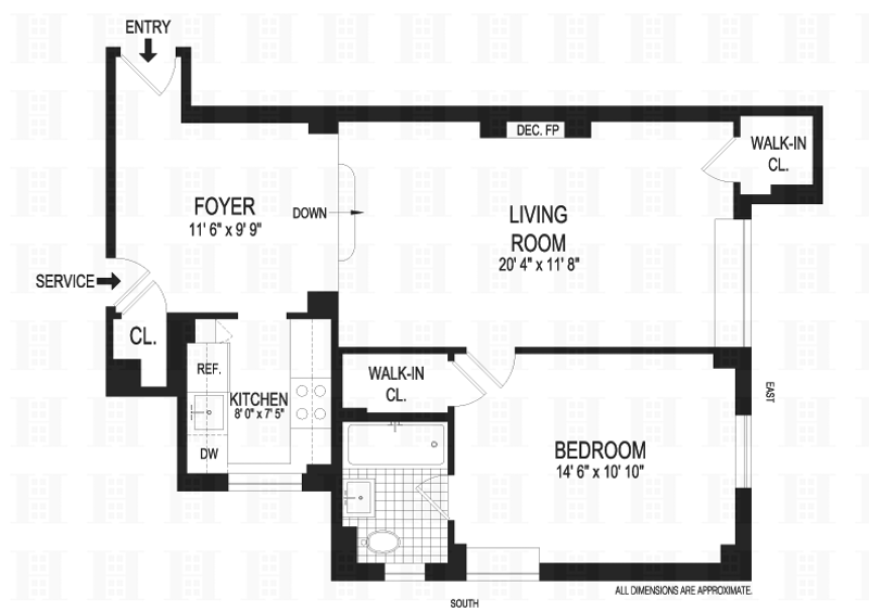 Floorplan for 315 Riverside Drive, 11C