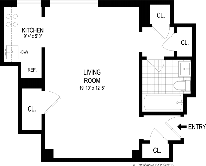 Floorplan for 56 Seventh Avenue, 6G