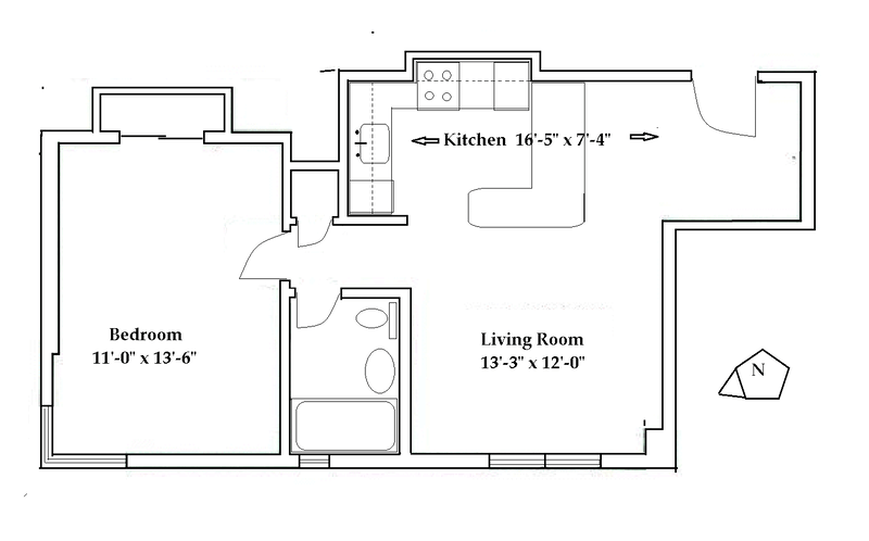 Floorplan for 295 Bennett Avenue, 4D