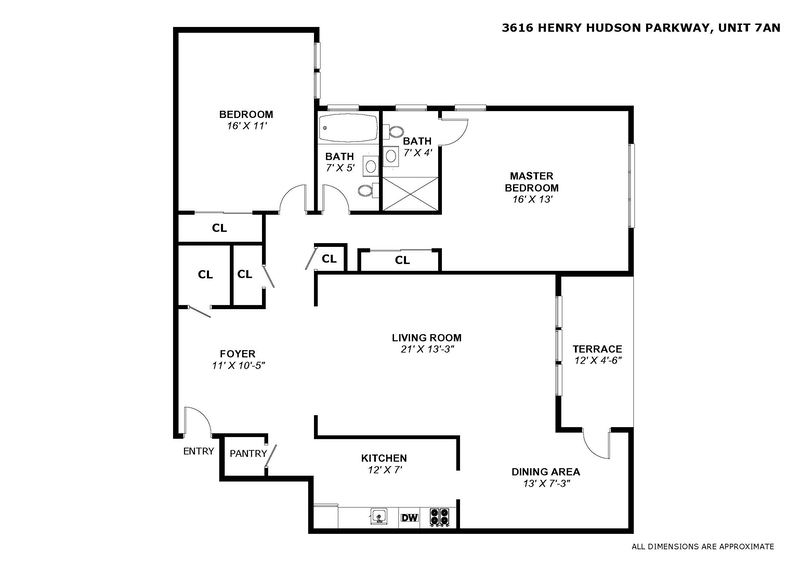 Floorplan for 3616 Henry Hudson Parkway