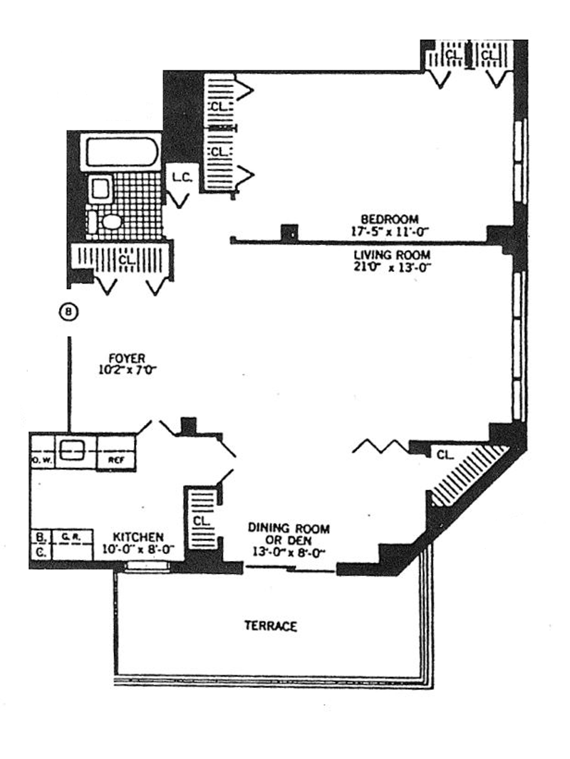 Floorplan for 444 East 75th Street, 18B