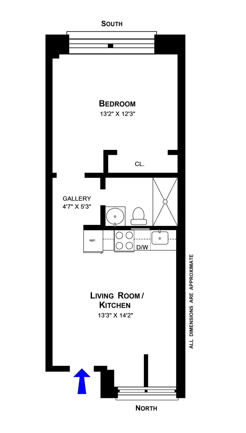 Floorplan for 245 West 72nd Street, 2A