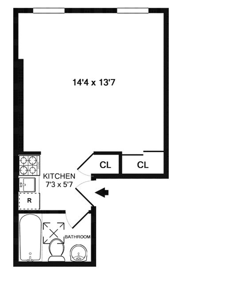 Floorplan for 216 East 13th Street, 4S