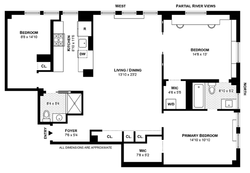 Floorplan for 310 West End Avenue, 15B
