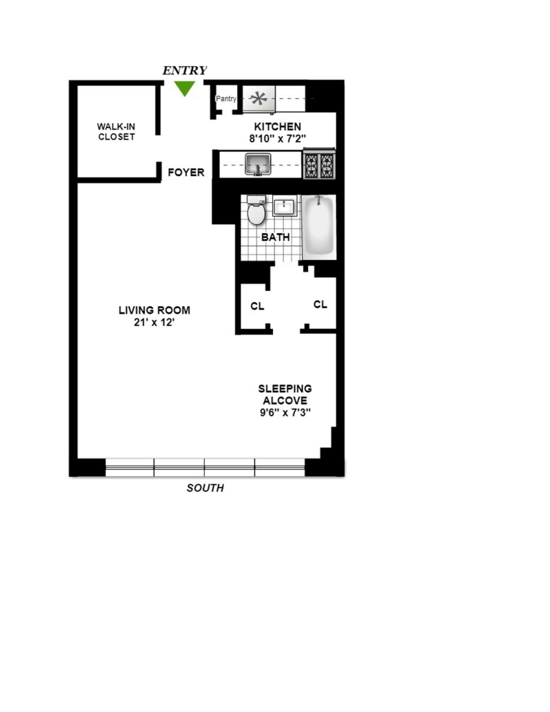 Floorplan for 140 West End Avenue, 2S