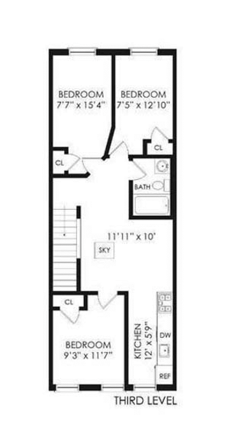Floorplan for 553A Putnam Avenue, 3