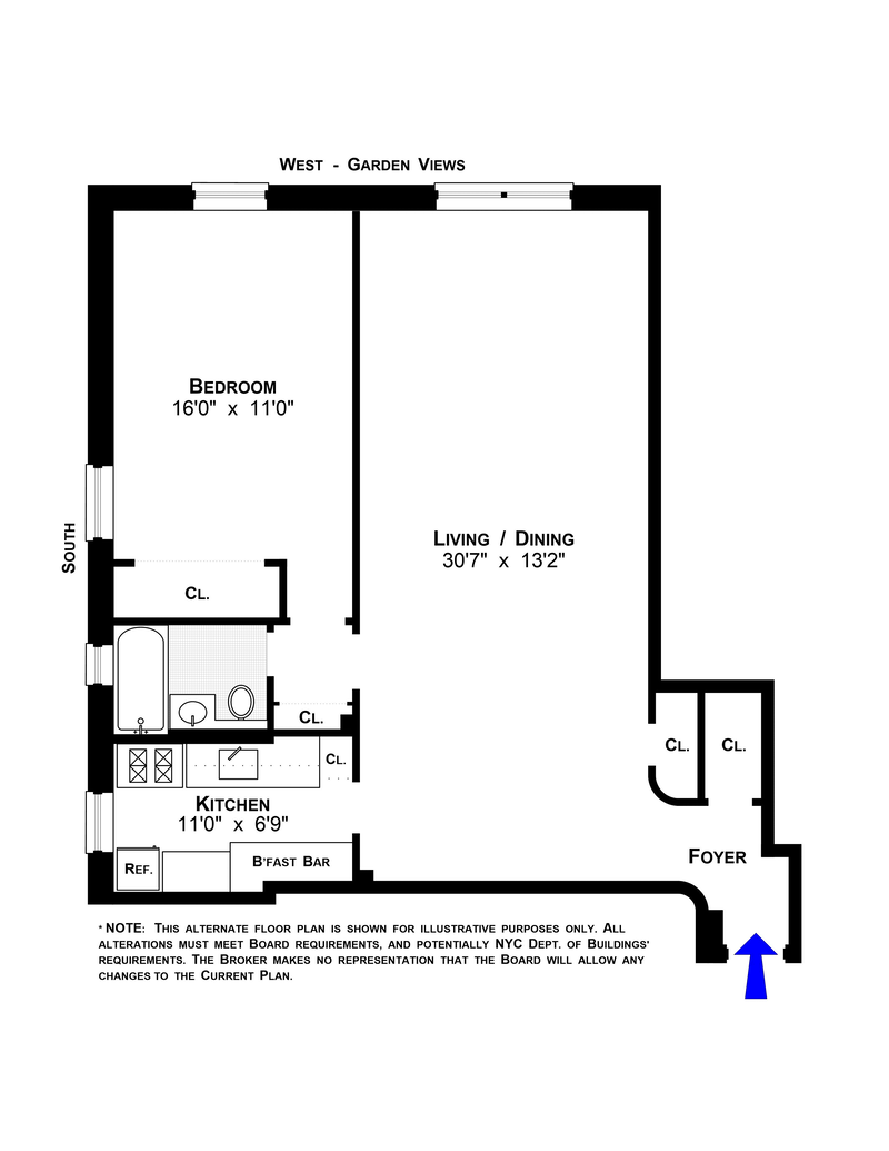 Floorplan for 60 East 9th Street, 339