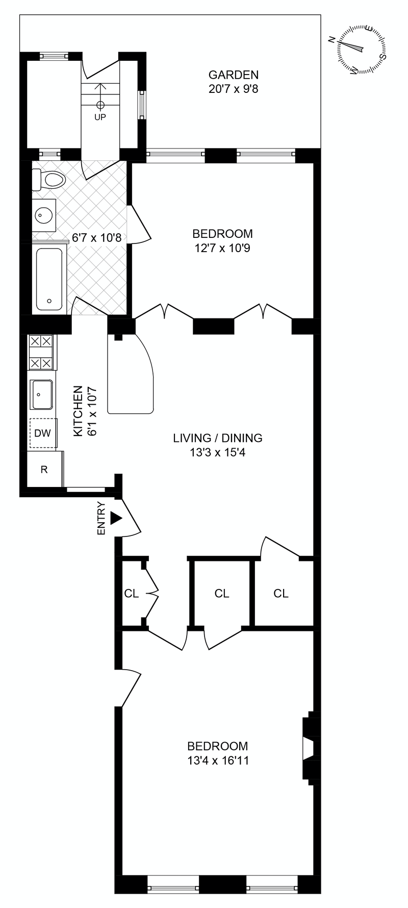 Floorplan for 195 Carlton Ave, 1