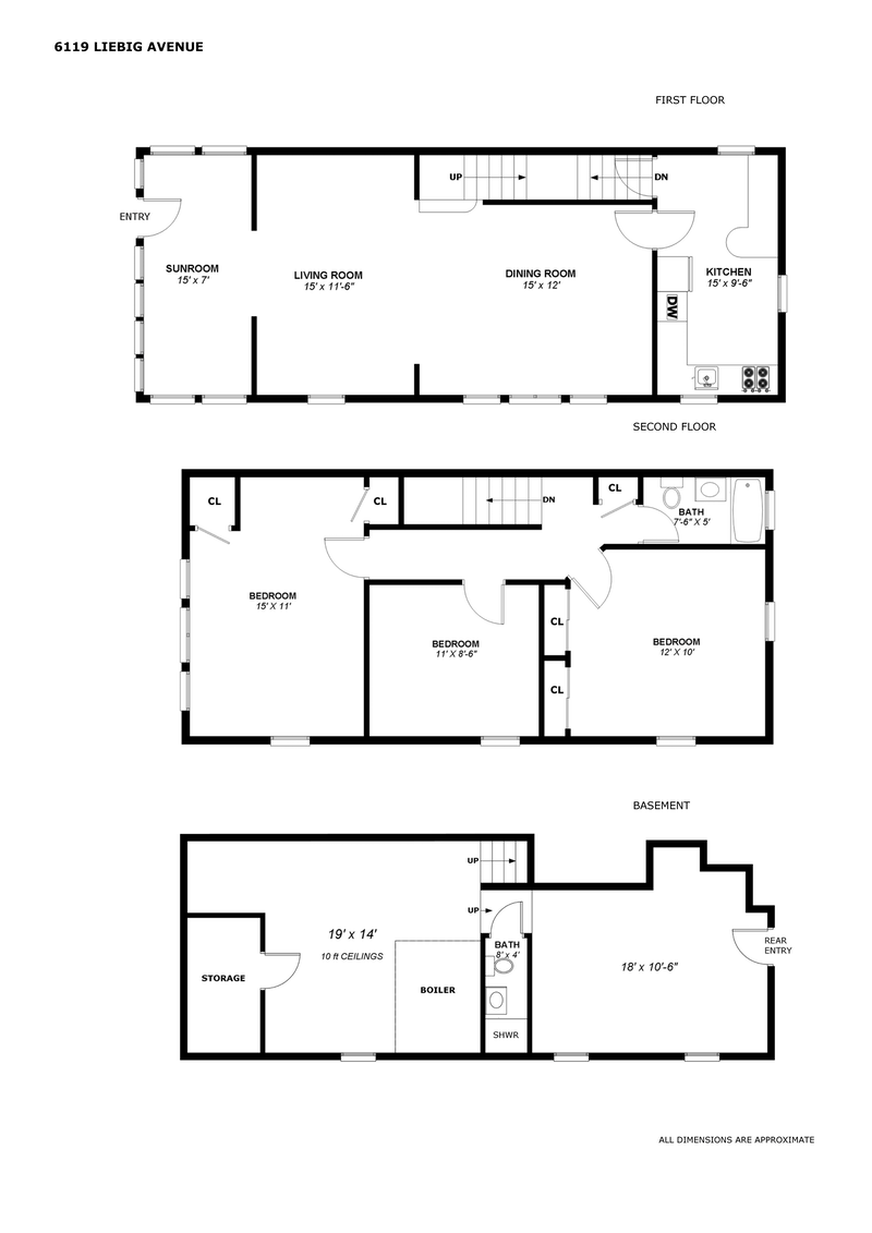 Floorplan for 6119 Liebig Avenue