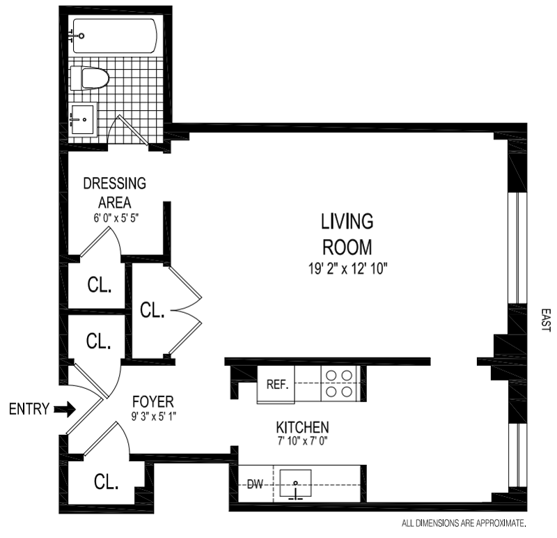 Floorplan for 56 Seventh Avenue, 6L