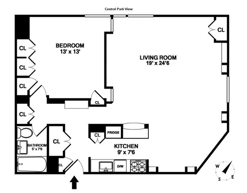 Floorplan for 1623 Third Avenue, 41C