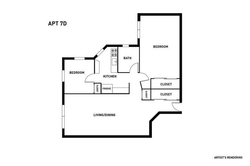Floorplan for 67 -25 Clyde Street, 7D
