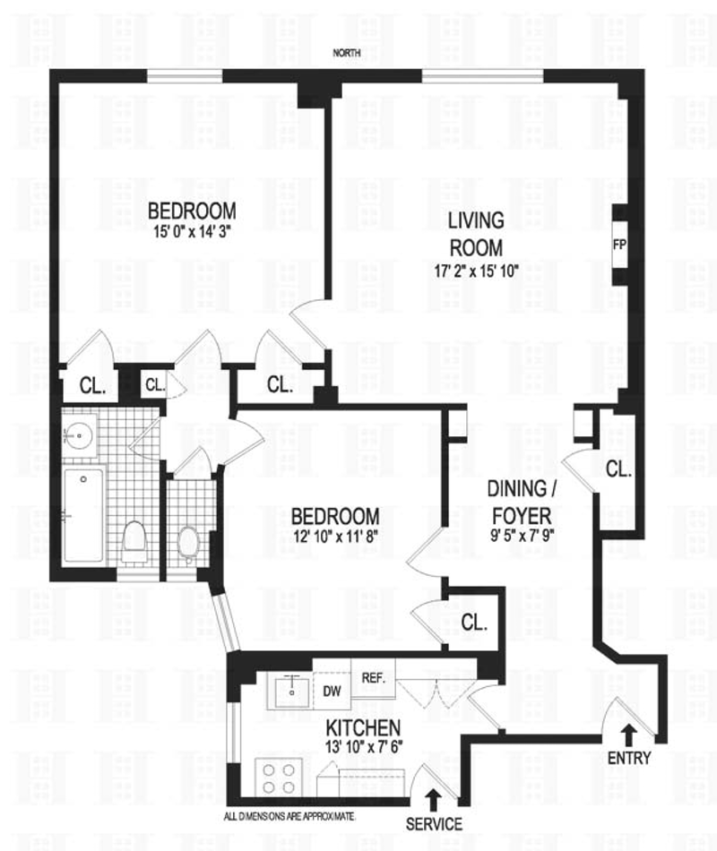 Floorplan for 144 East 36th Street, 6A