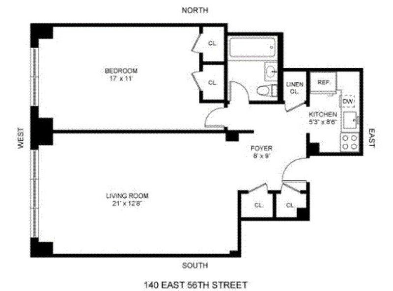 Floorplan for 140 East 56th Street