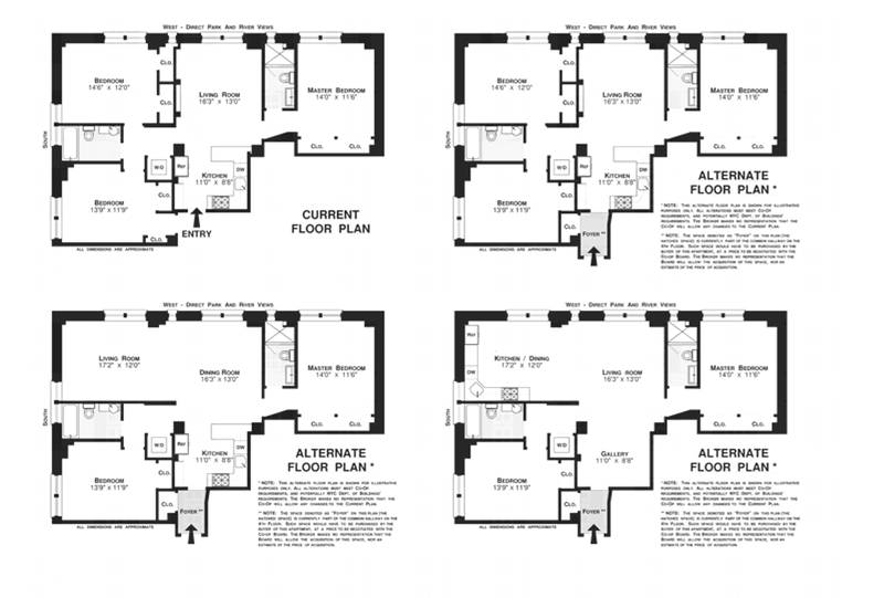 Floorplan for 360 Riverside Drive, 4B