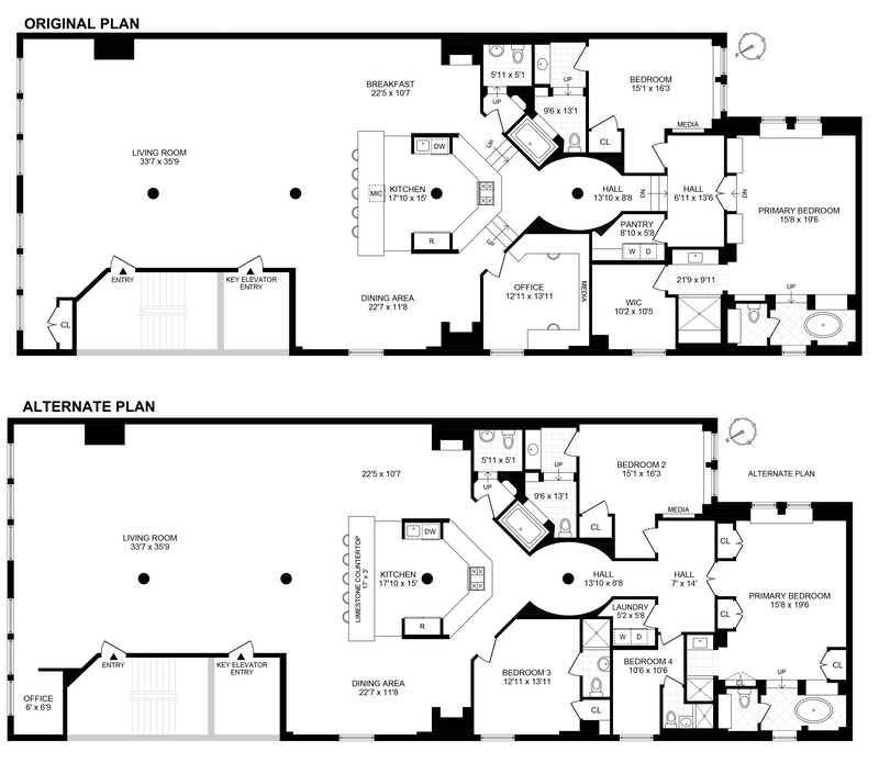 Floorplan for 48 East 13th Street, 2BA