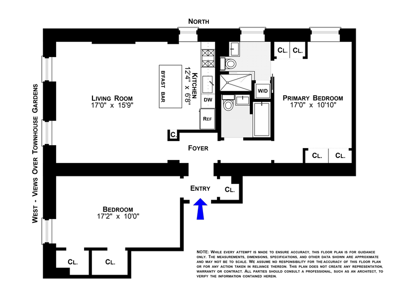 Floorplan for 301 West 108th Street, 4E