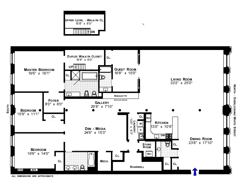Floorplan for 17 White Street, 2B