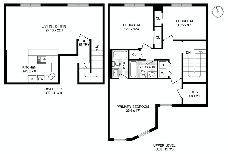 Floorplan for 211 -213 3rd Street, 2
