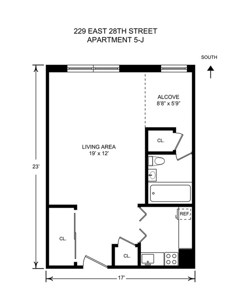 Floorplan for 229 East 28th Street, 5J