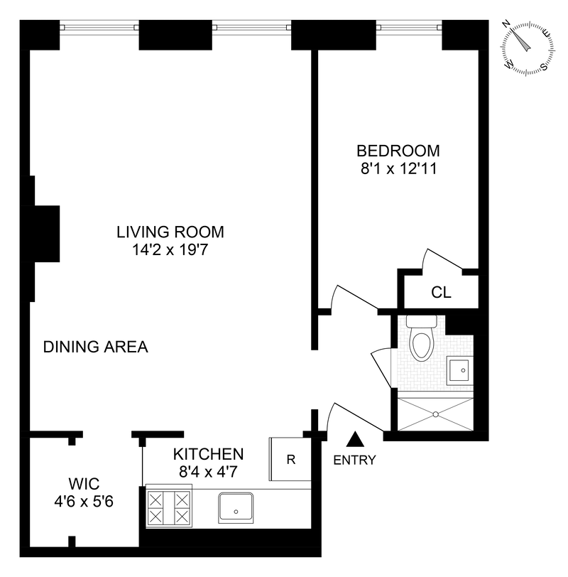 Floorplan for 452 West 23rd Street, 3A