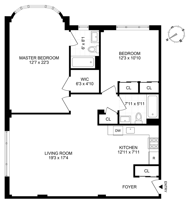 Floorplan for 35 -40 30th St