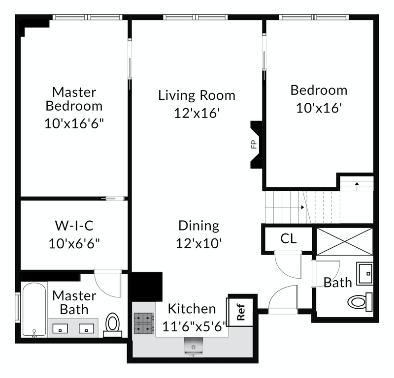 Floorplan for 505 West 47th Street, PH4N