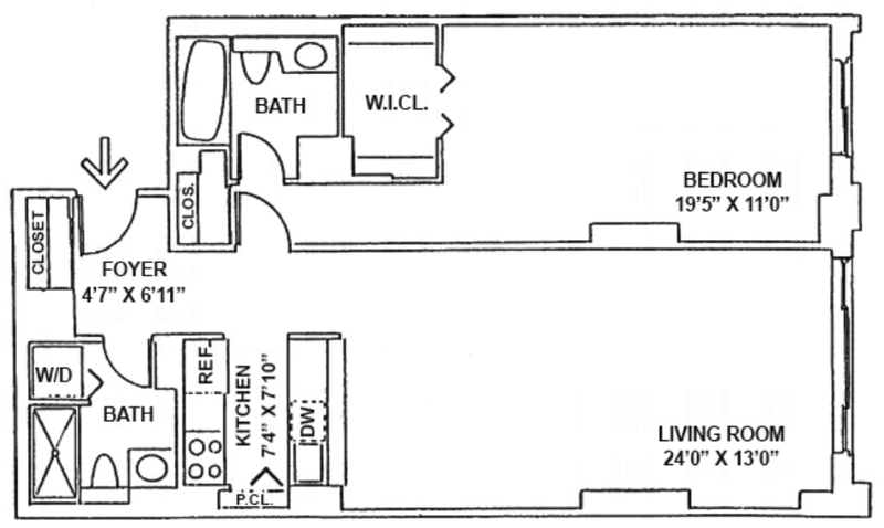 Floorplan for 101 West 79th Street, 11E