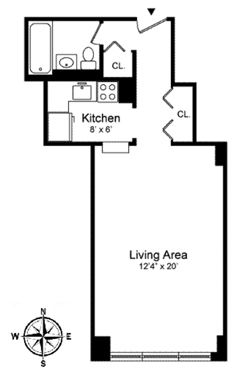Floorplan for 360 West 22nd Street, 12R