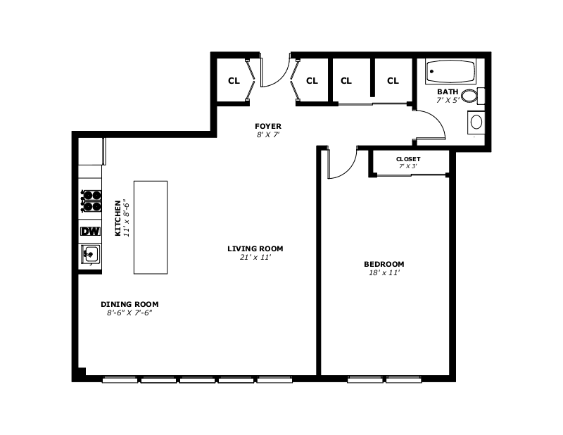 Floorplan for 555 Kappock Street
