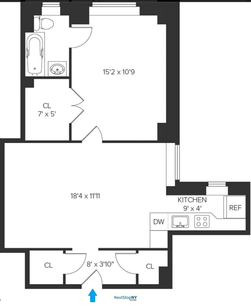 Floorplan for 333 East 53rd Street, 8A