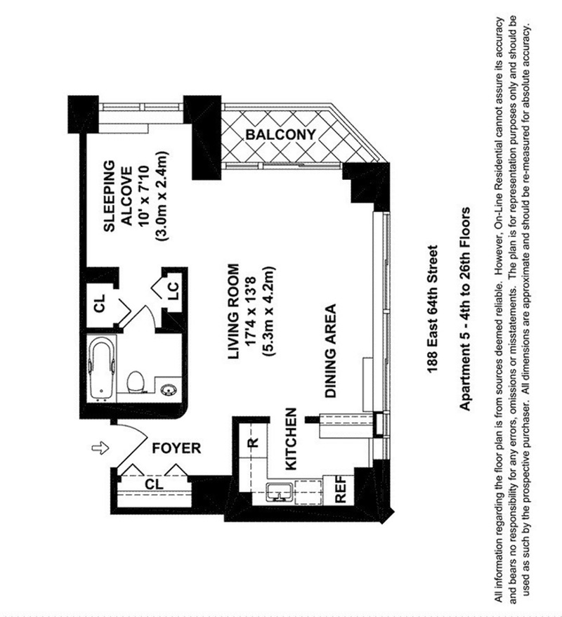 Floorplan for 188 East 64th Street, 705