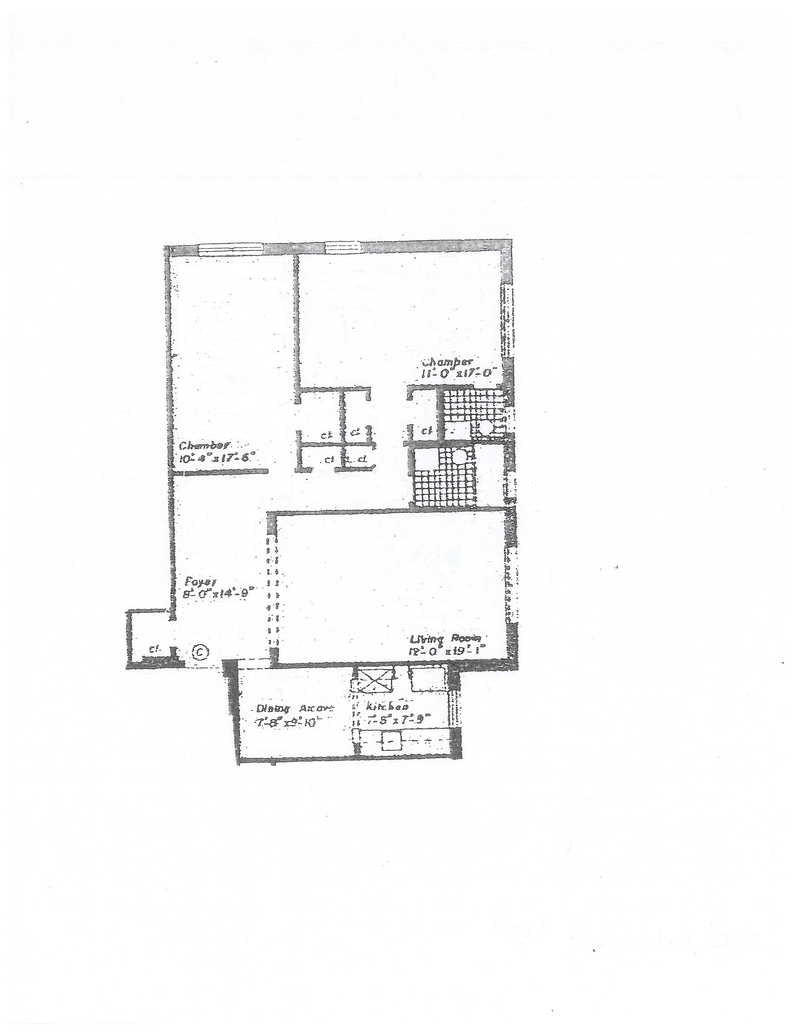 Floorplan for 3210 Arlington Avenue, 2C