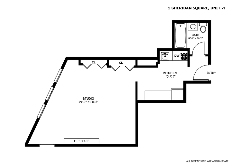 Floorplan for 1-2 Sheridan Square, 7F