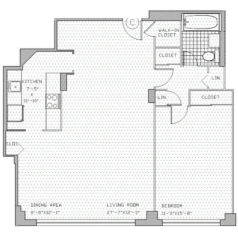 Floorplan for 125 East 87th Street, 3C