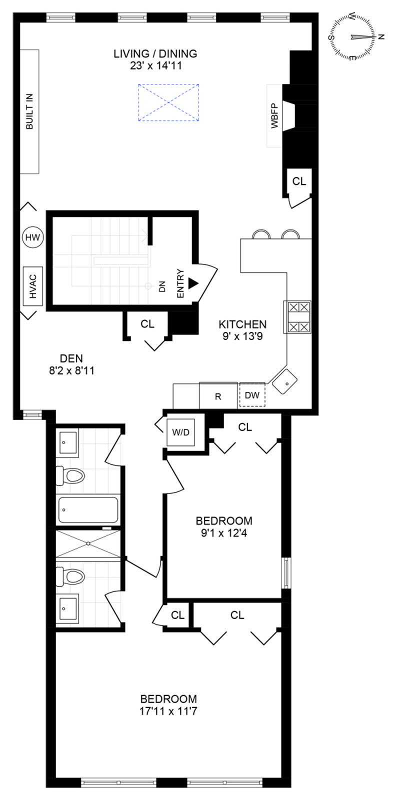 Floorplan for 713 Adams St, 4