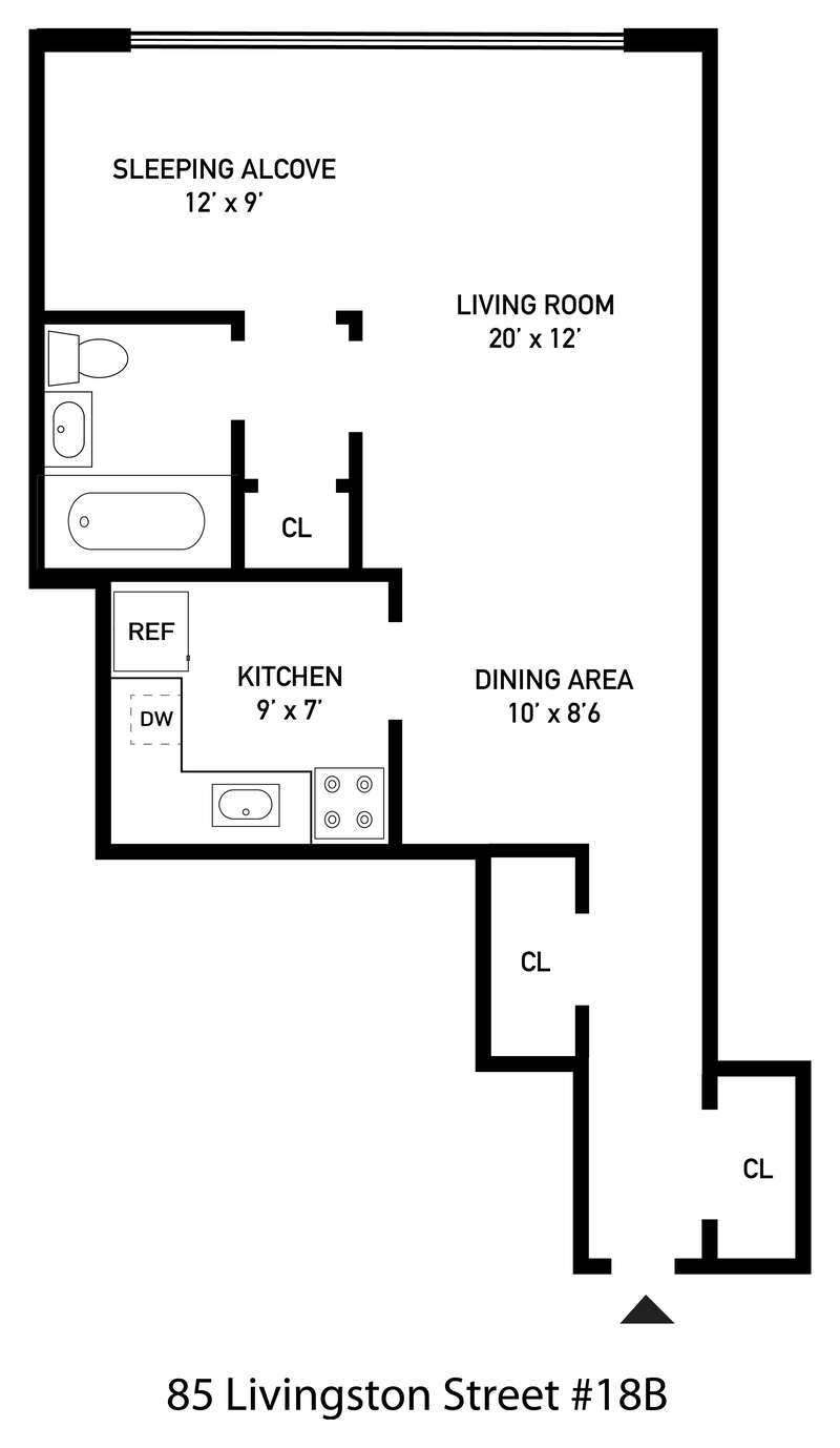 Floorplan for 85 Livingston Street, 18B
