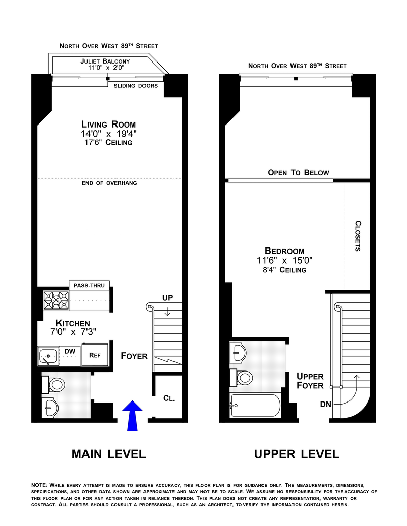 Floorplan for 250 West 89th Street, 3J