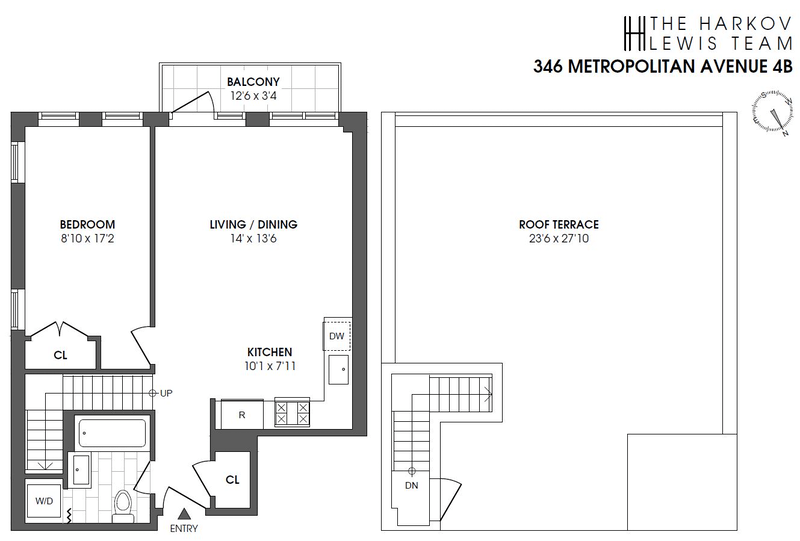 Floorplan for 346 Metropolitan Avenue, 4B
