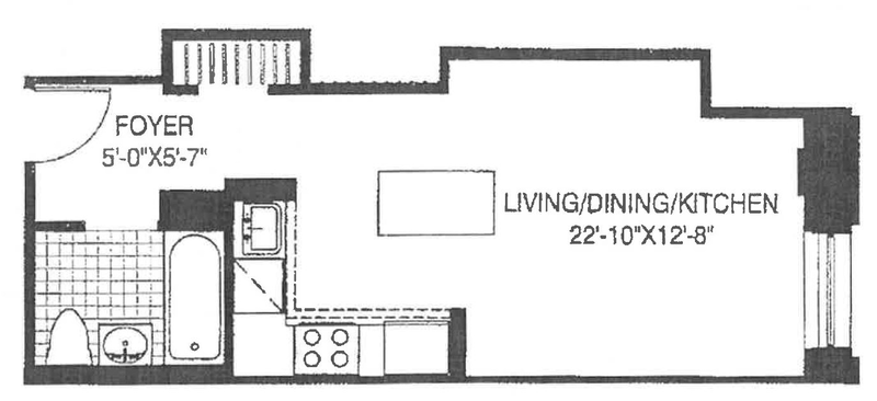 Floorplan for 20 West Street, 11J